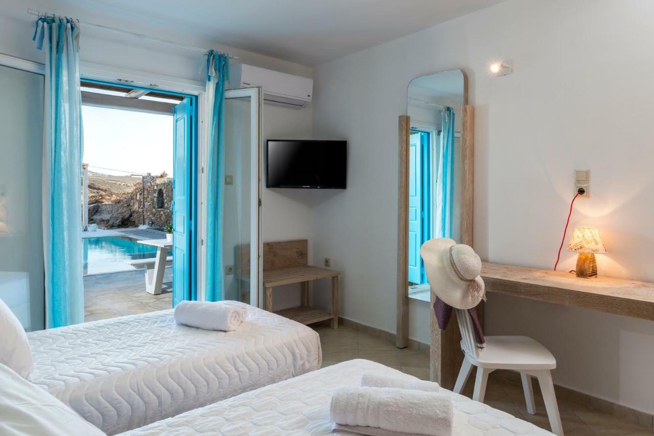 הוילה Merchia Beach Wild View Mykonos מראה חיצוני תמונה
